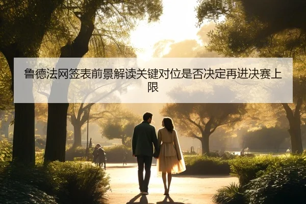 鲁德法网签表前景解读关键对位是否决定再进决赛上限